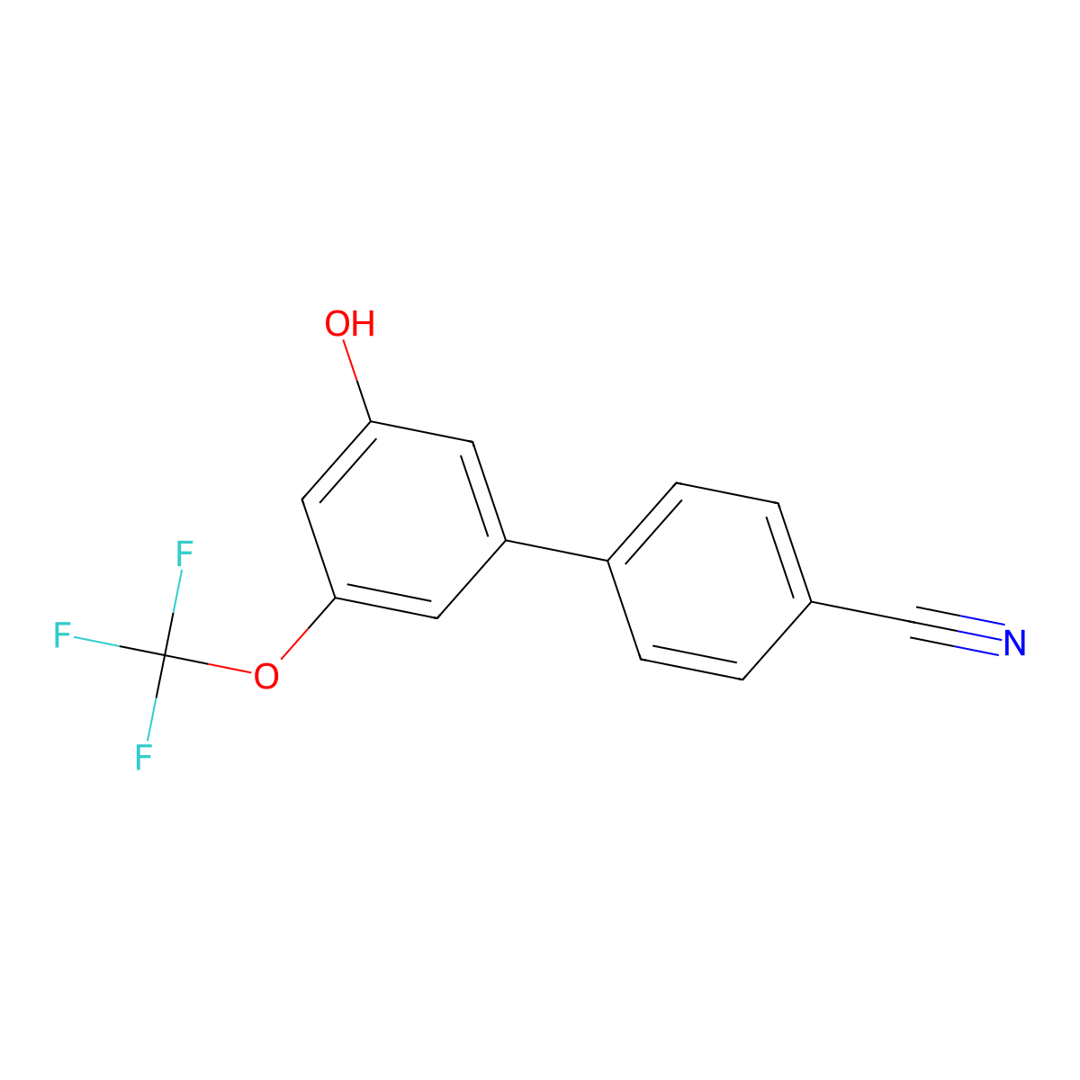 5-(4-Cyanophenyl)-3-trifluoromethoxyphenol molecular structure, CAS 1261948-68-8