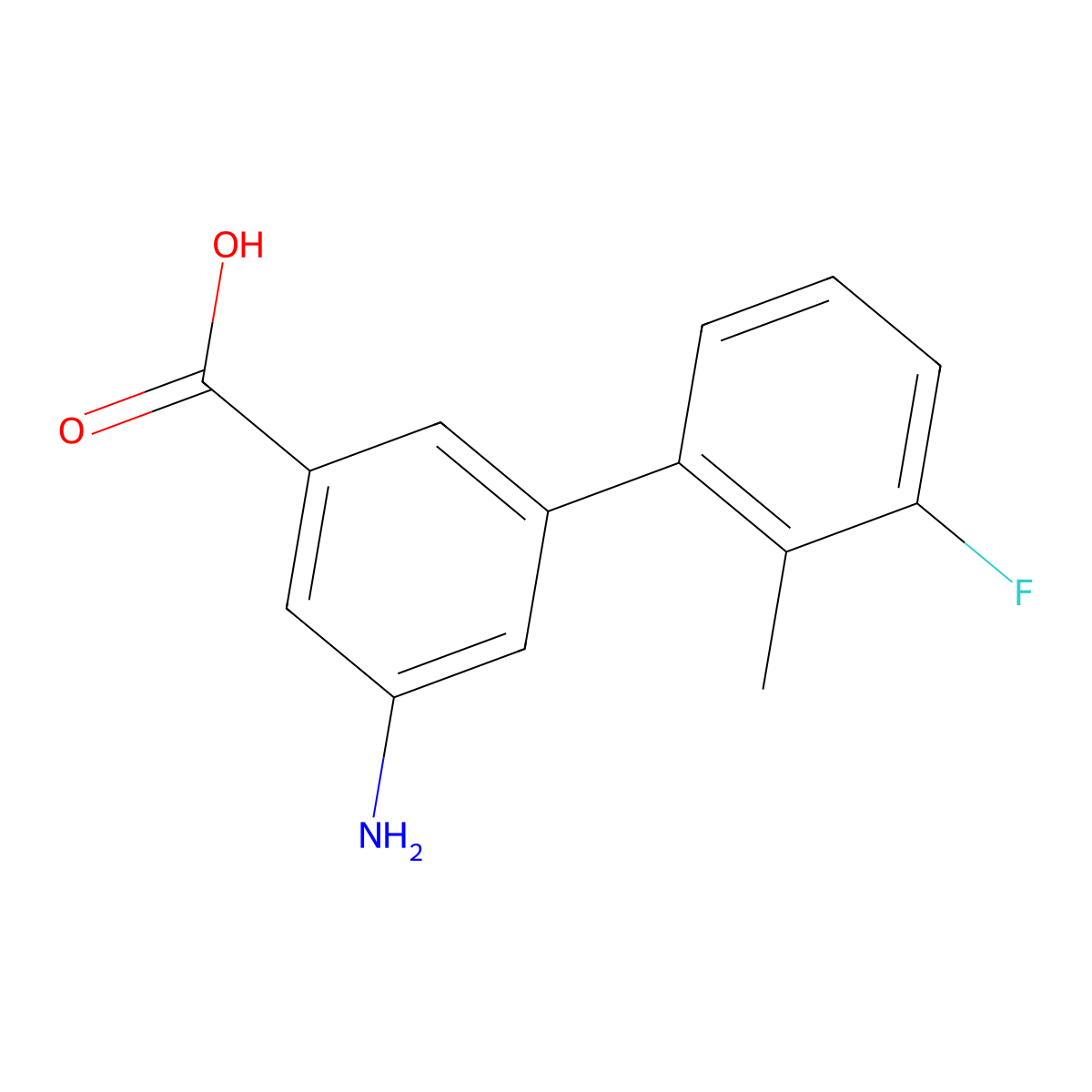 3-Amino-5-(3-fluoro-2-methylphenyl)benzoic acid molecular structure, CAS 1261948-82-6