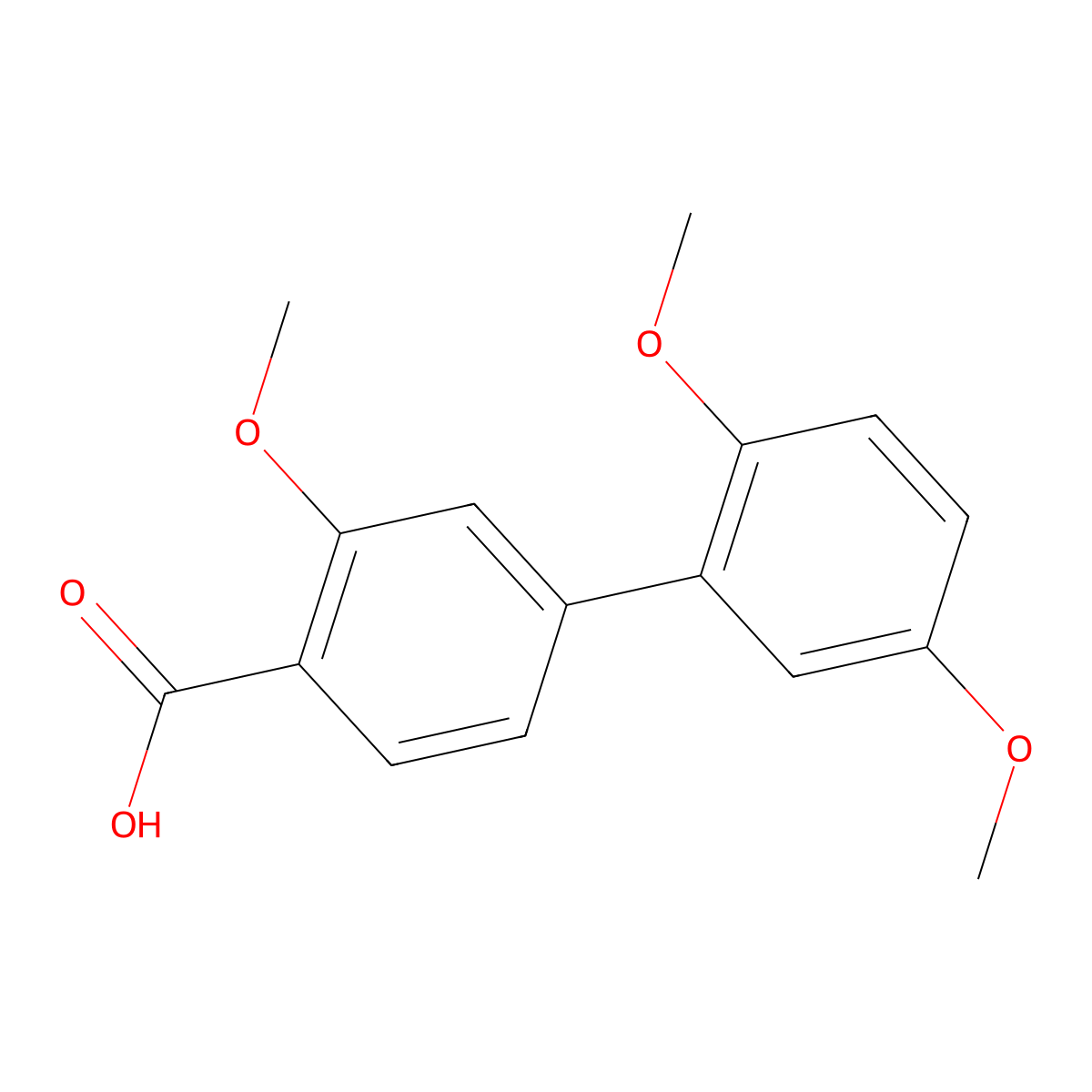 4-(2,5-Dimethoxyphenyl)-2-methoxybenzoic acid molecular structure, CAS 1261948-88-2