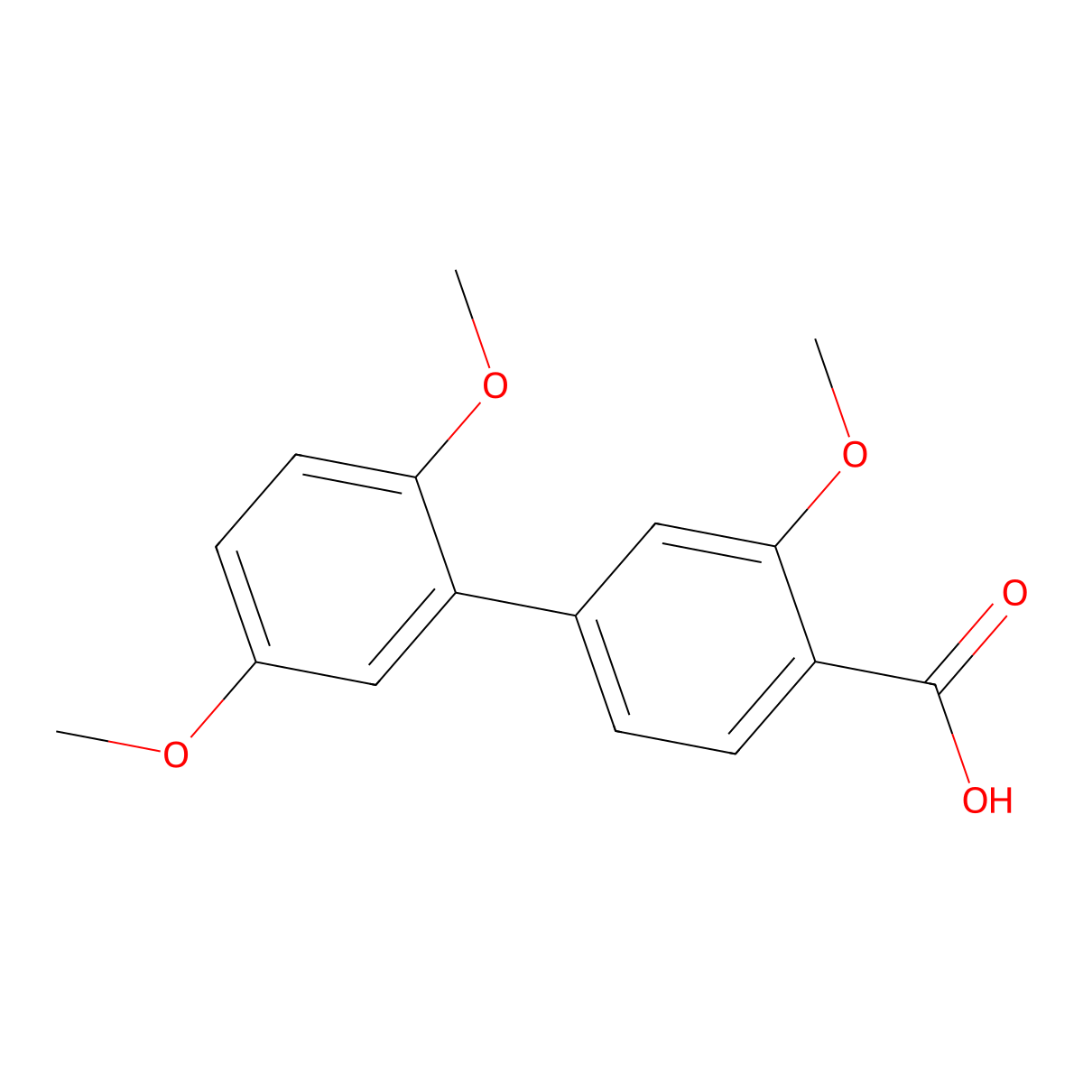 4-(2,5-Dimethoxyphenyl)-2-methoxybenzoic acid molecular structure, CAS 1261948-88-2