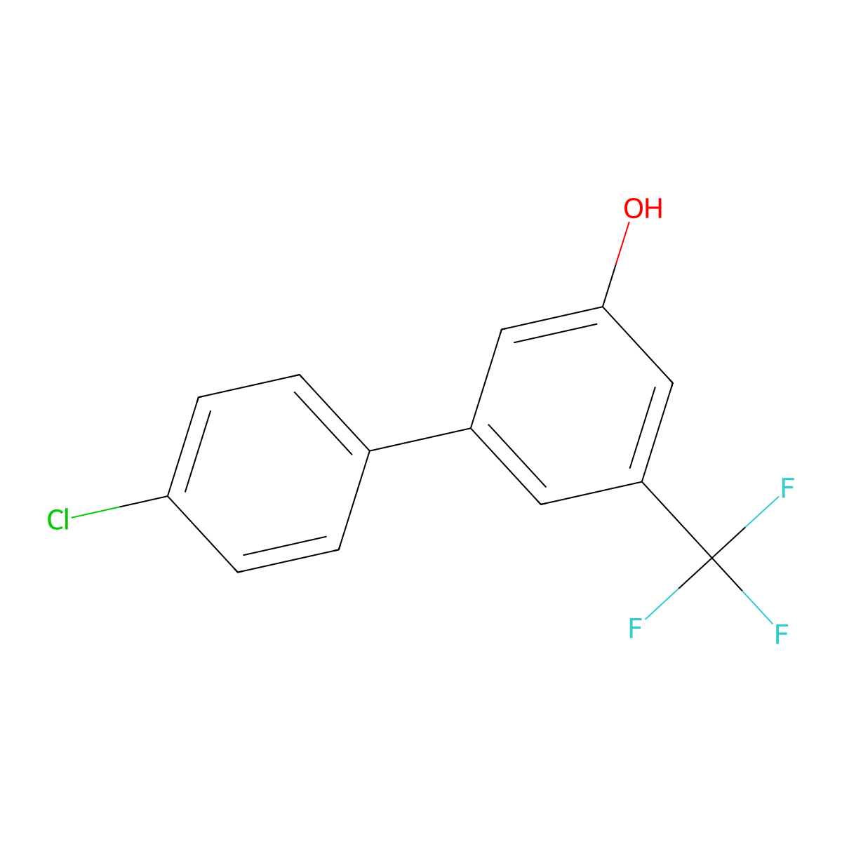 5-(4-Chlorophenyl)-3-trifluoromethylphenol molecular structure, CAS 1261948-98-4