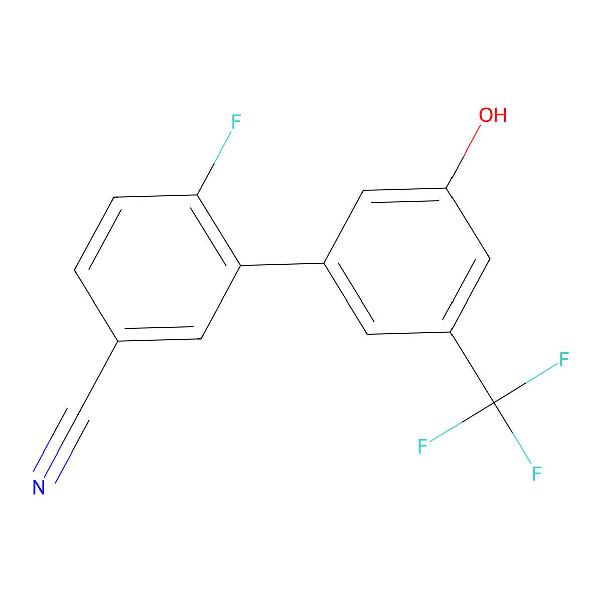 5-(5-Cyano-2-fluorophenyl)-3-trifluoromethylphenol molecular structure, CAS 1261949-04-5