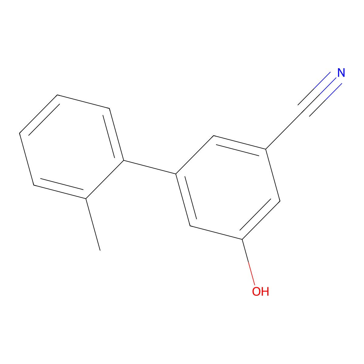 3-Cyano-5-(2-methylphenyl)phenol molecular structure, CAS 1261949-17-0