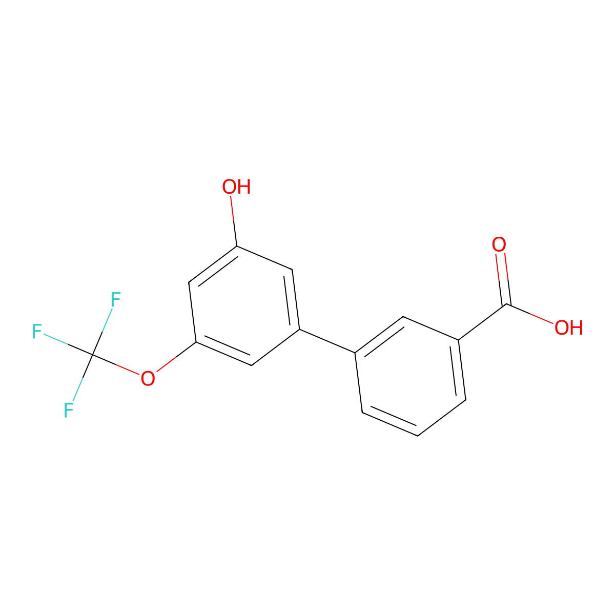 5-(3-Carboxyphenyl)-3-trifluoromethoxyphenol molecular structure, CAS 1261949-18-1