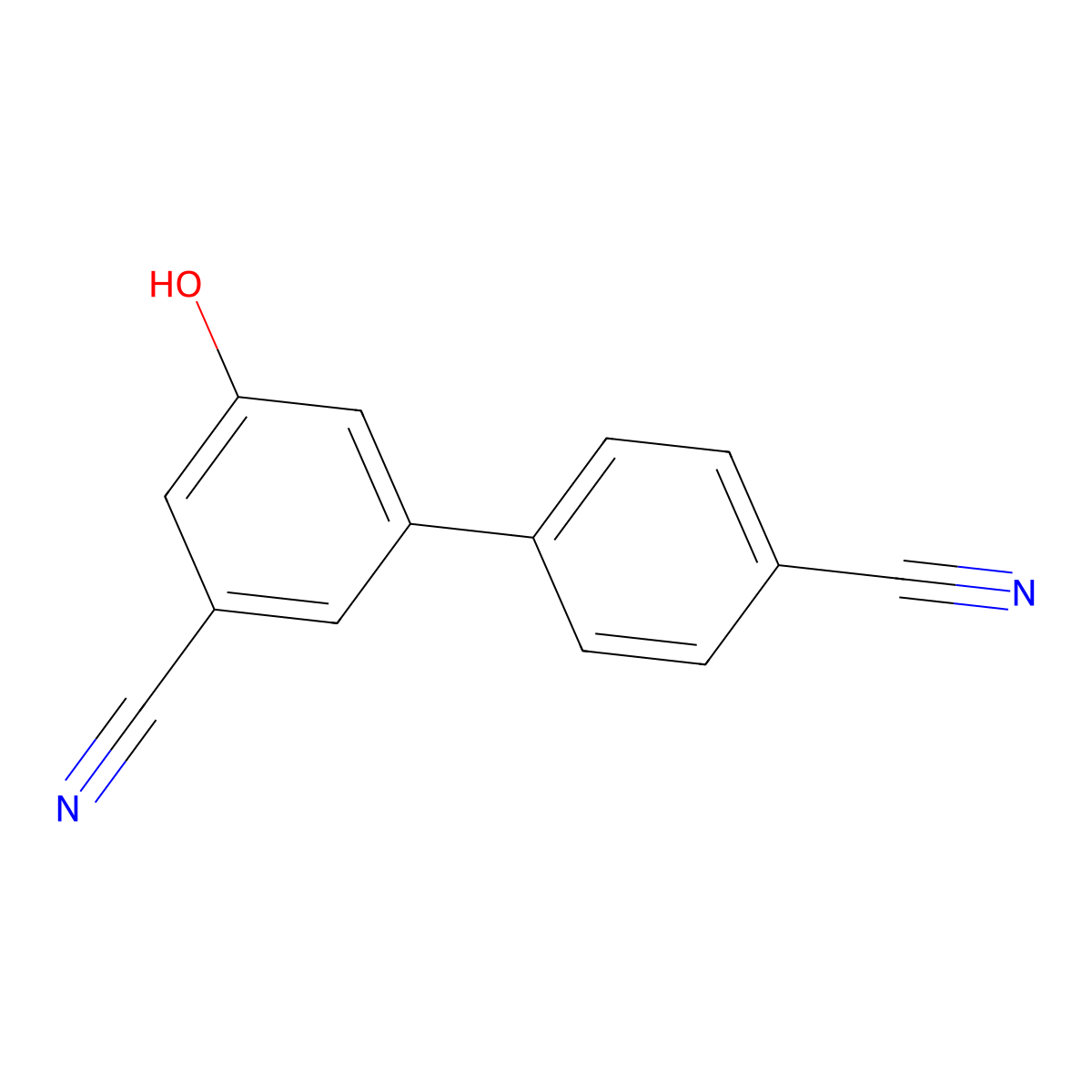 3-Cyano-5-(4-cyanophenyl)phenol molecular structure, CAS 1261949-21-6