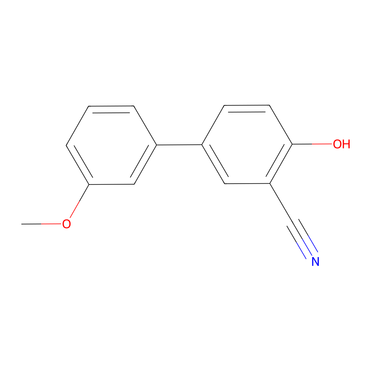 2-Cyano-4-(3-methoxyphenyl)phenol molecular structure, CAS 1261949-34-1