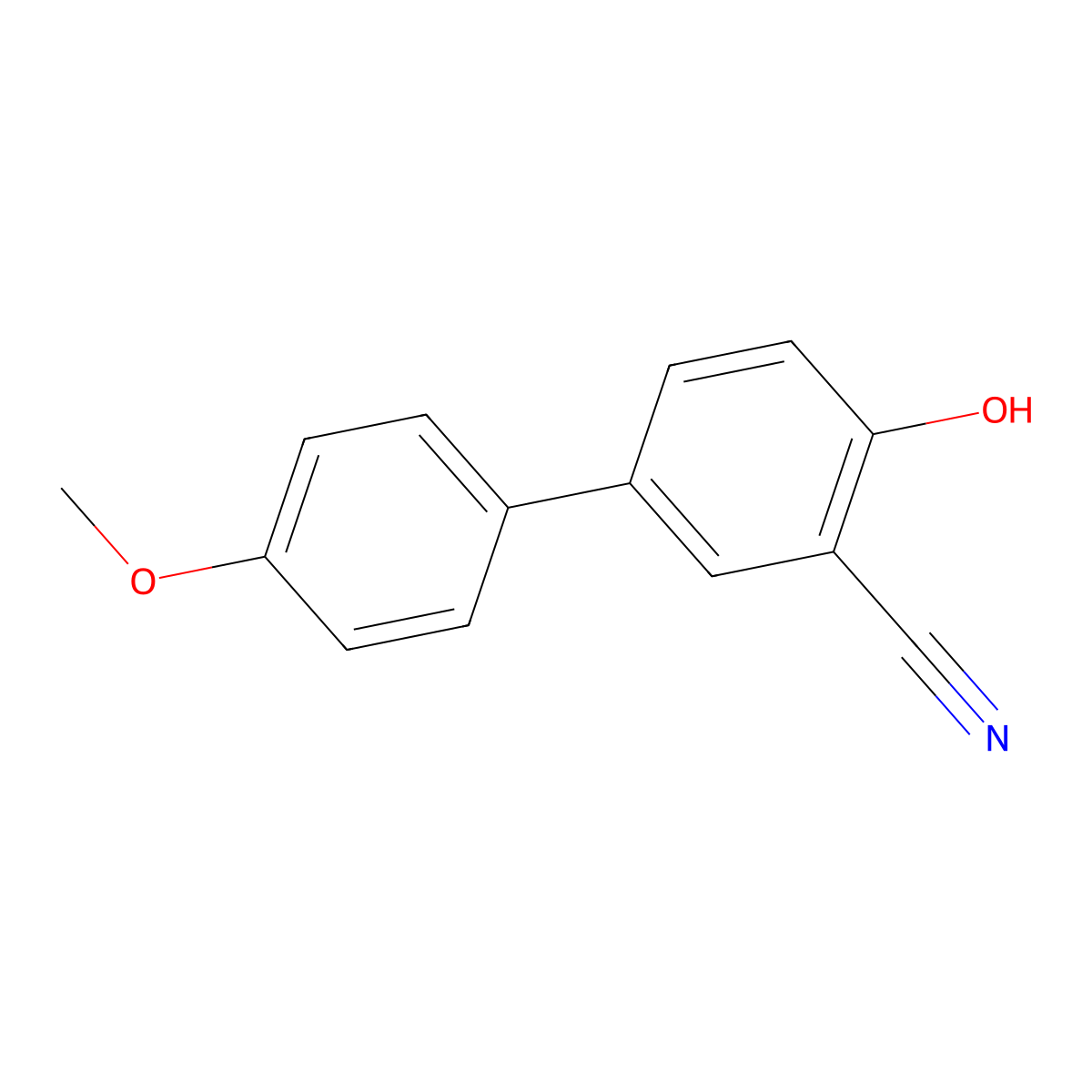 2-Cyano-4-(4-methoxyphenyl)phenol molecular structure, CAS 1261949-38-5