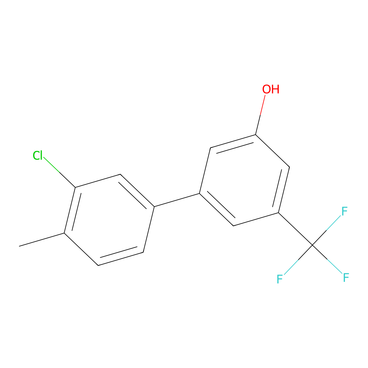 5-(3-Chloro-4-methylphenyl)-3-trifluoromethylphenol molecular structure, CAS 1261949-42-1
