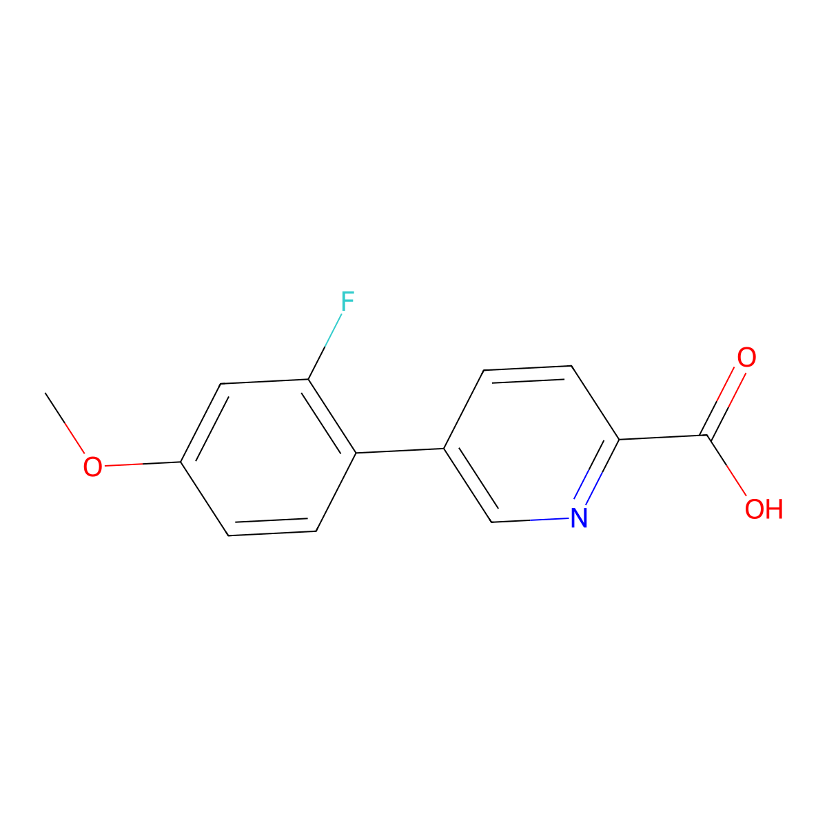 5-(2-Fluoro-4-methoxyphenyl)picolinic acid molecular structure, CAS 1261949-45-4