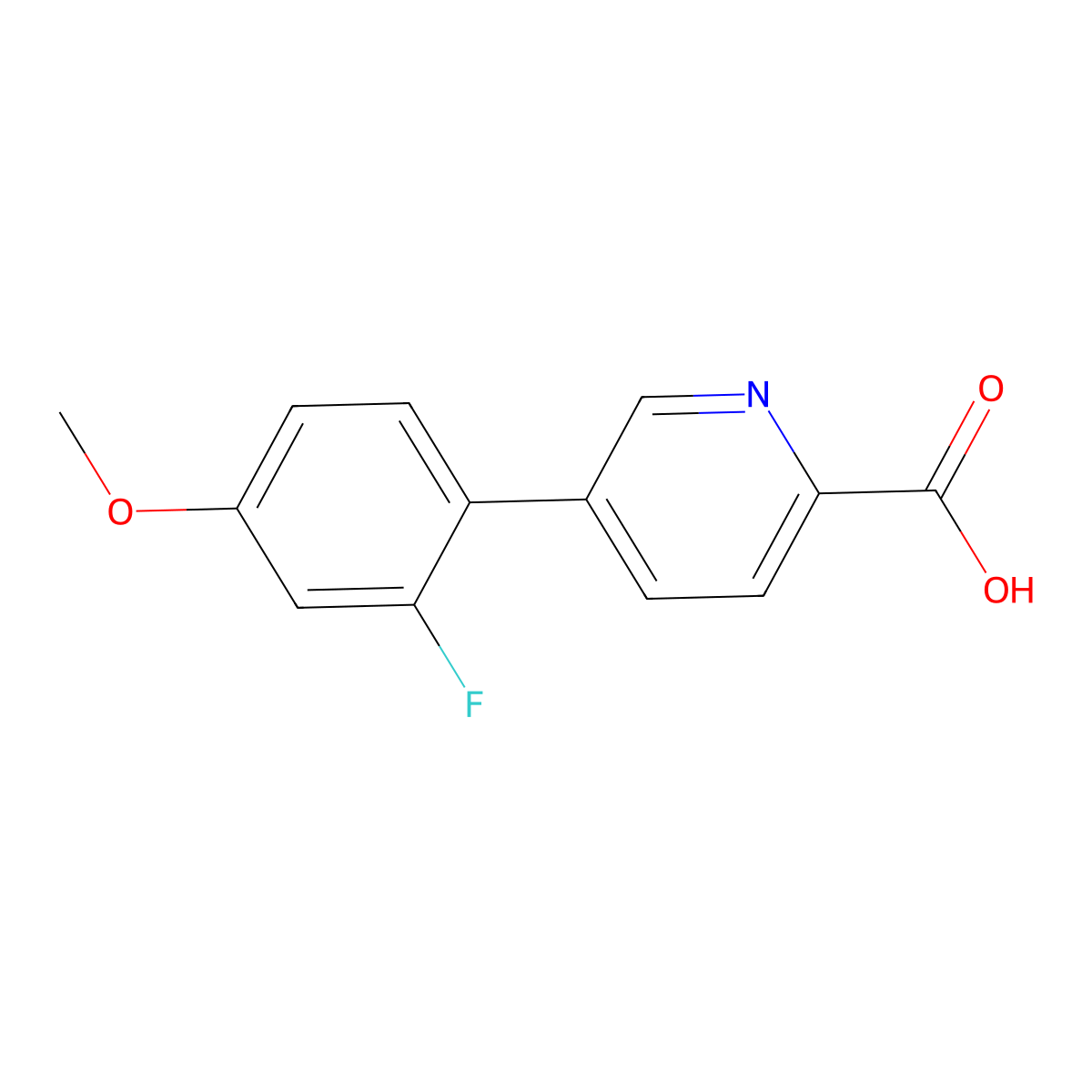 5-(2-Fluoro-4-methoxyphenyl)picolinic acid molecular structure, CAS 1261949-45-4