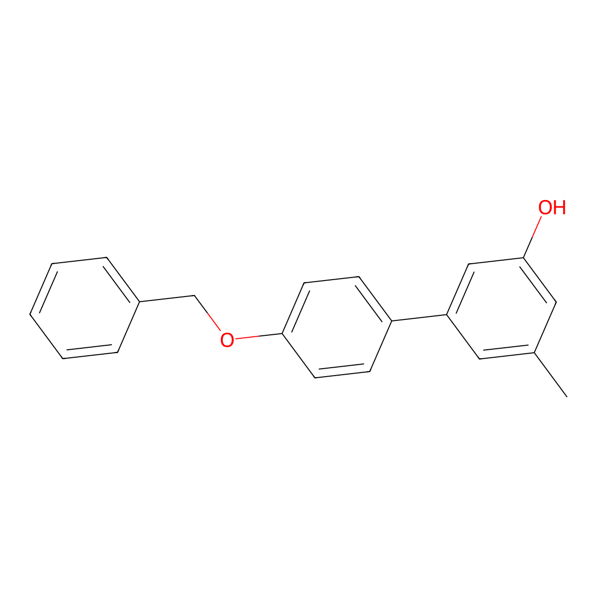 5-(4-Benzyloxyphenyl)-3-methylphenol molecular structure, CAS 1261949-52-3