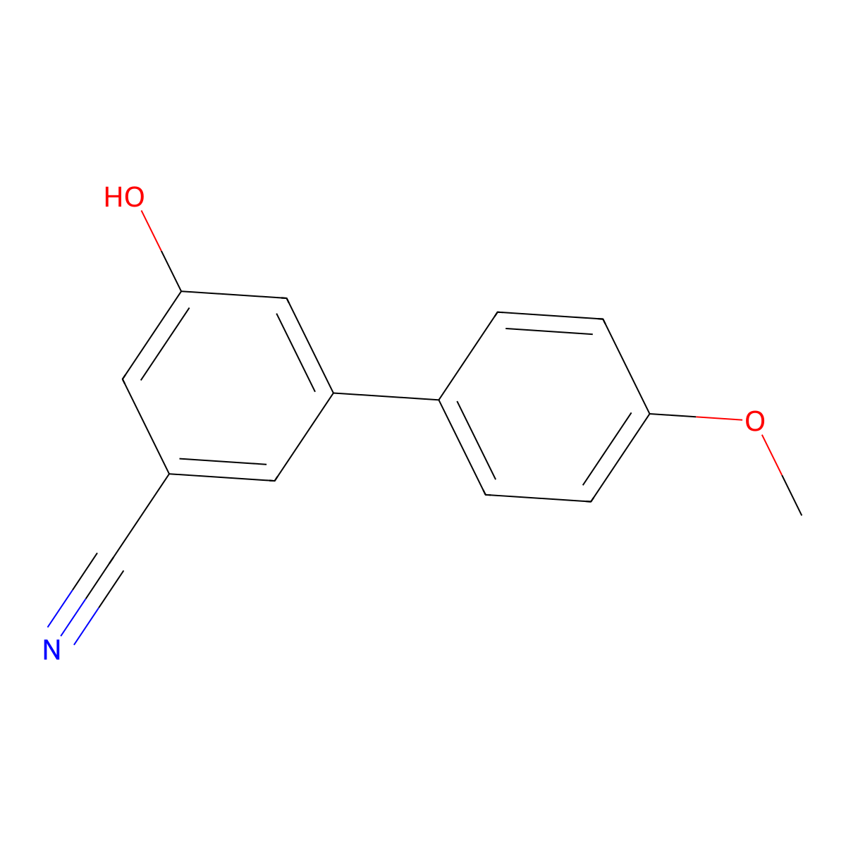 3-Cyano-5-(4-methoxyphenyl)phenol molecular structure, CAS 1261949-53-4