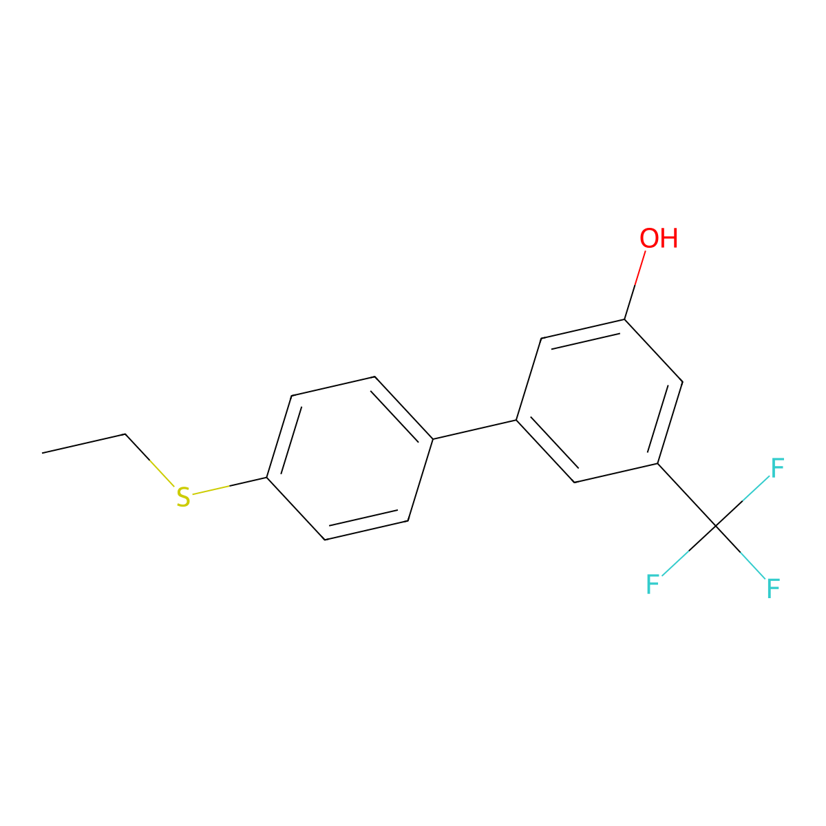 5-(4-Ethylthiophenyl)-3-trifluoromethylphenol molecular structure, CAS 1261949-62-5