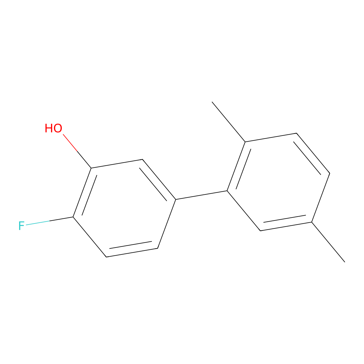 5-(2,5-Dimethylphenyl)-2-fluorophenol molecular structure, CAS 1261949-64-7