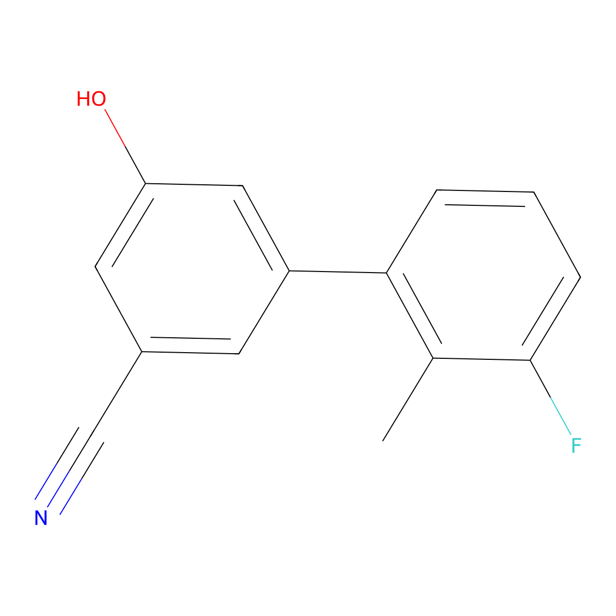 3-Cyano-5-(3-fluoro-2-methylphenyl)phenol molecular structure, CAS 1261949-69-2