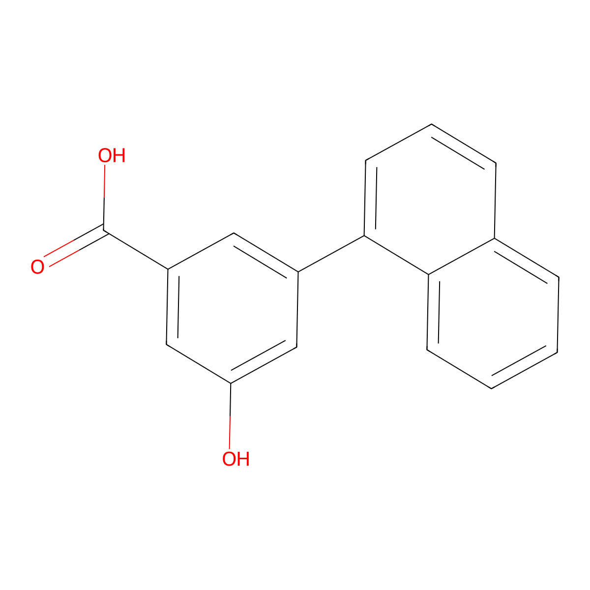 5-Hydroxy-3-(naphthalen-1-yl)benzoic acid molecular structure, CAS 1261949-99-8