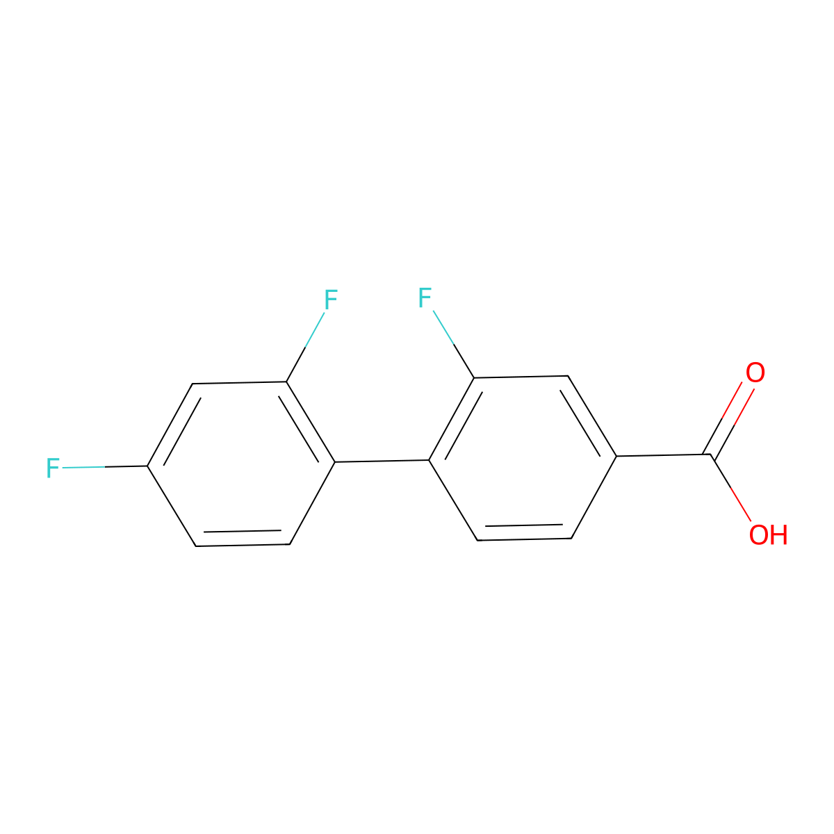 4-(2,4-Difluorophenyl)-3-fluorobenzoic acid molecular structure, CAS 1261950-00-8