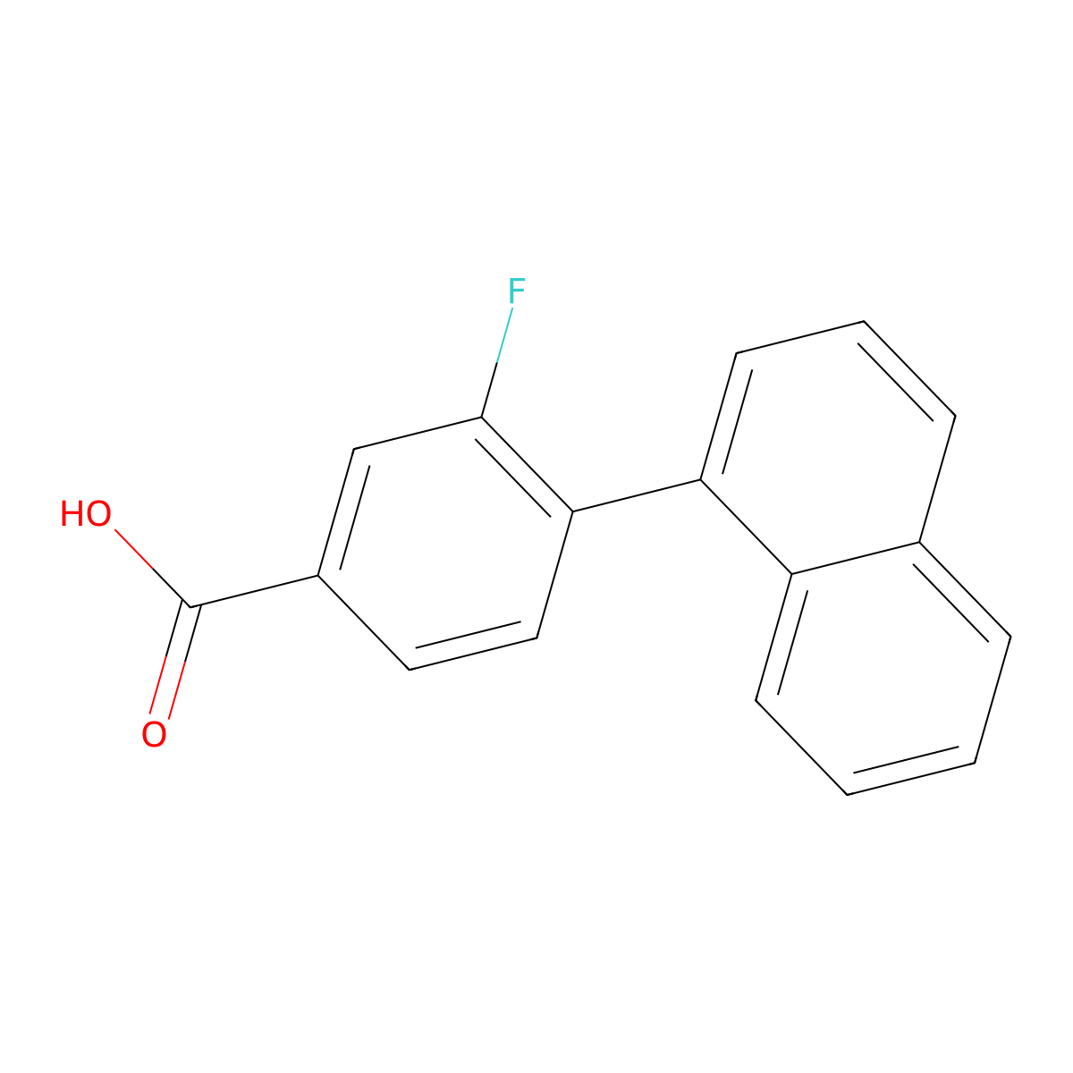 3-Fluoro-4-(naphthalen-1-yl)benzoic acid molecular structure, CAS 1261950-01-9