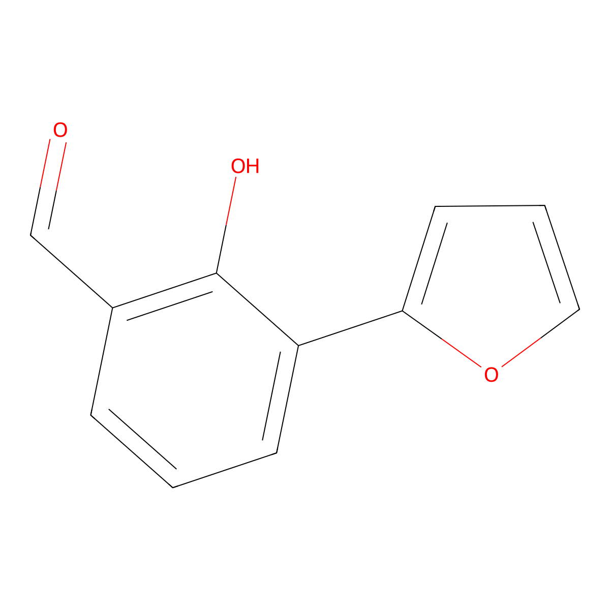 3-(Furan-2-yl)-2-hydroxybenzaldehyde molecular structure, CAS 1261950-12-2