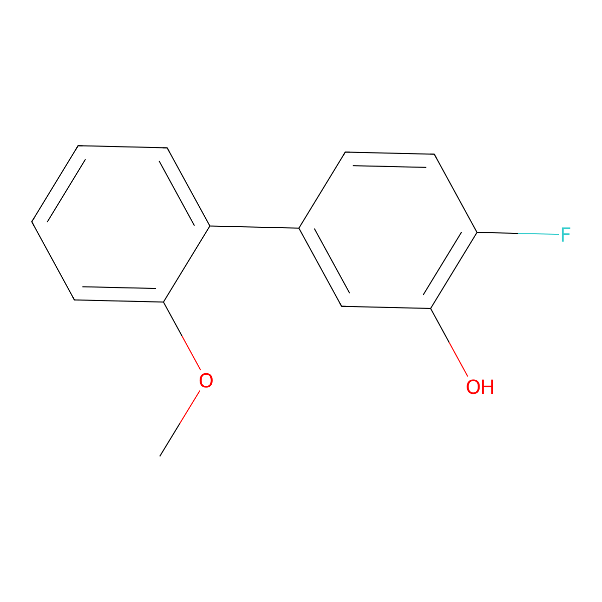 2-Fluoro-5-(2-methoxyphenyl)phenol molecular structure, CAS 1261950-15-5
