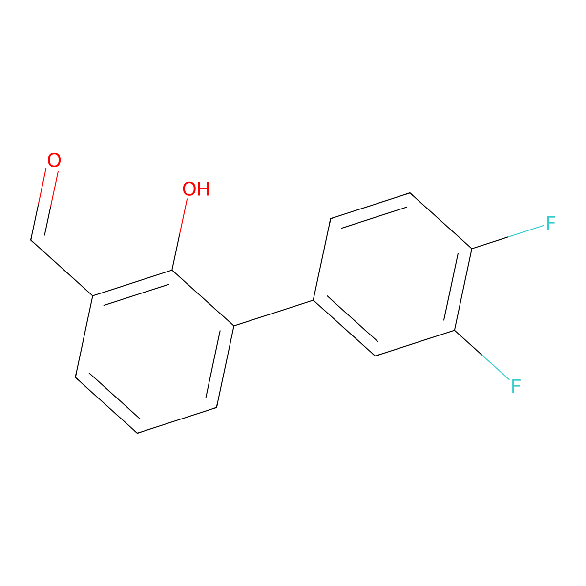 6-(3,4-Difluorophenyl)-2-formylphenol molecular structure, CAS 1261950-17-7