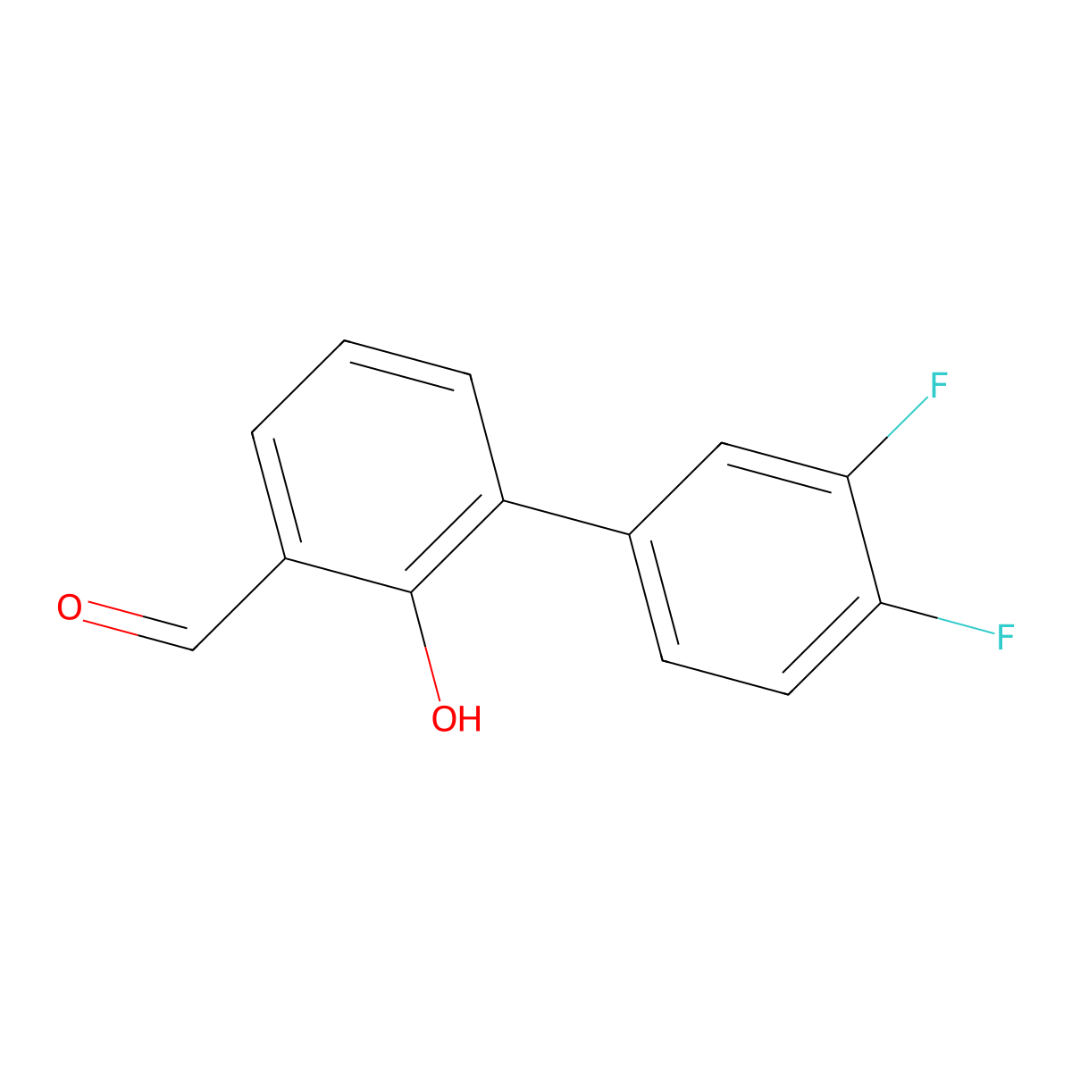 6-(3,4-Difluorophenyl)-2-formylphenol molecular structure, CAS 1261950-17-7