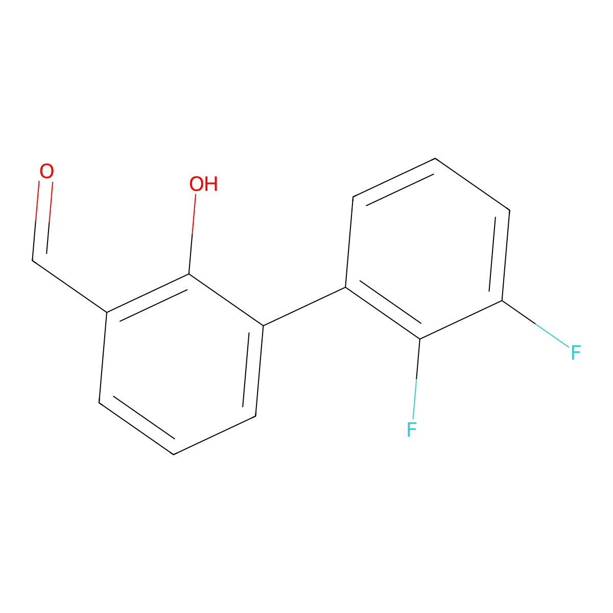 6-(2,3-Difluorophenyl)-2-formylphenol molecular structure, CAS 1261950-19-9