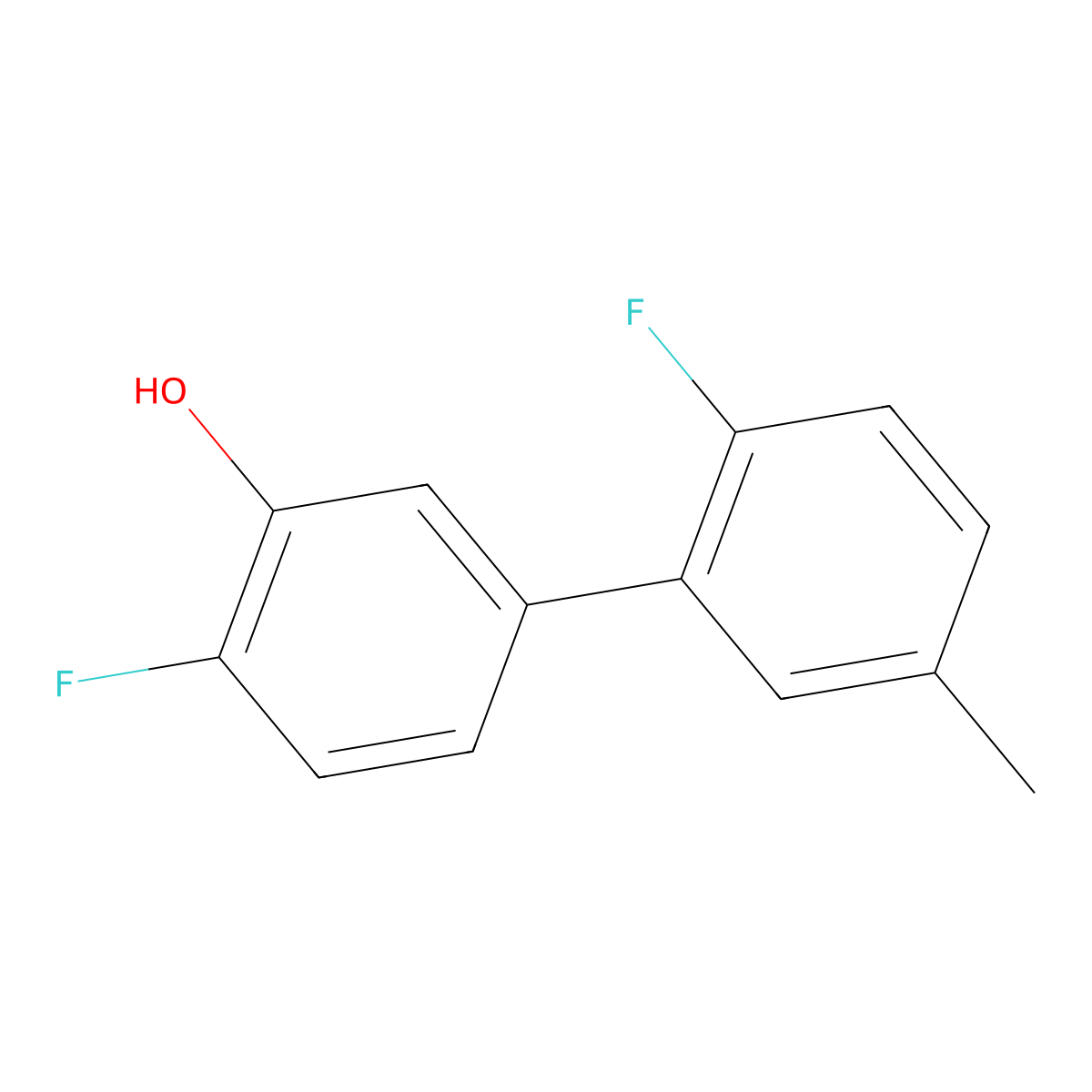 2-Fluoro-5-(2-fluoro-5-methylphenyl)phenol molecular structure, CAS 1261950-20-2