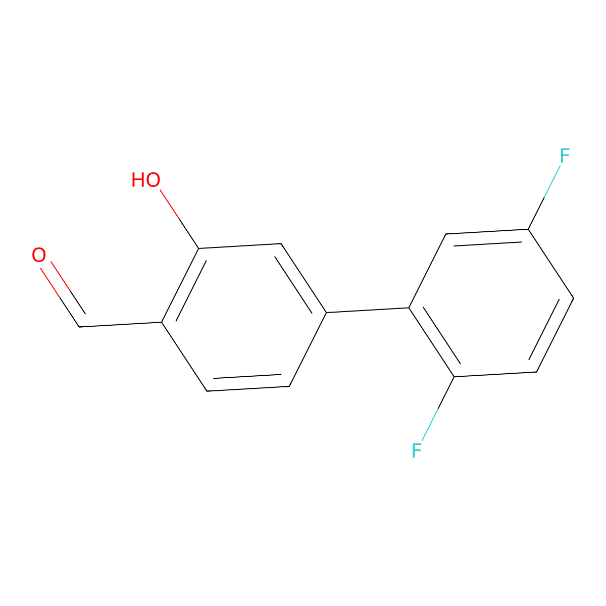 5-(2,5-Difluorophenyl)-2-formylphenol molecular structure, CAS 1261950-23-5