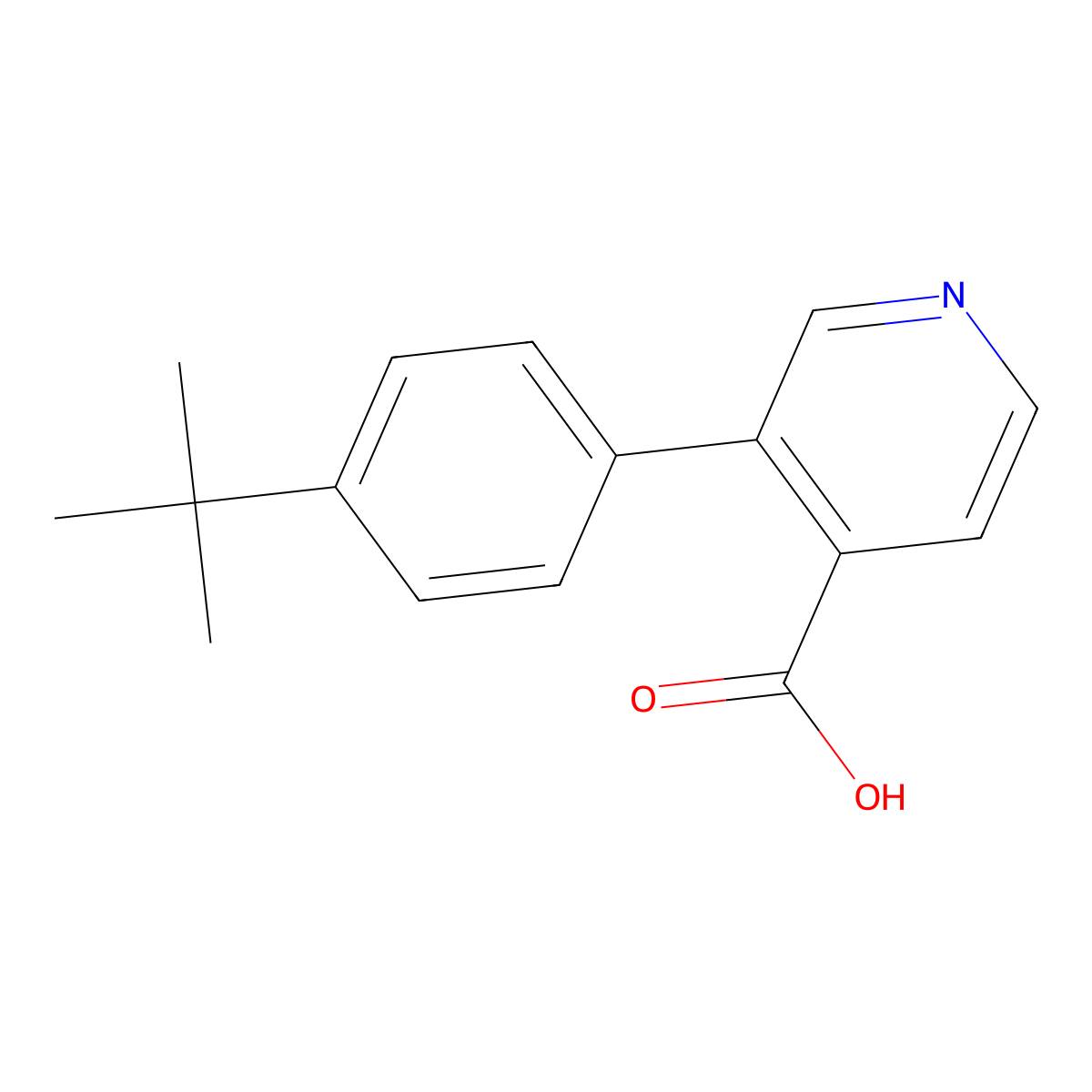 3-(4-T-Butylphenyl)isonicotinic acid molecular structure, CAS 1261950-24-6