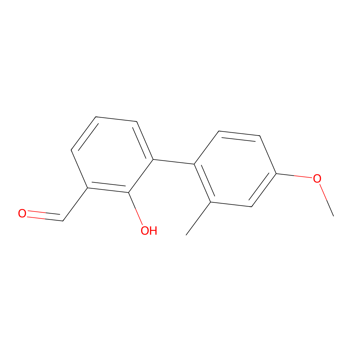 2-Formyl-6-(4-methoxy-2-methylphenyl)phenol molecular structure, CAS 1261950-26-8