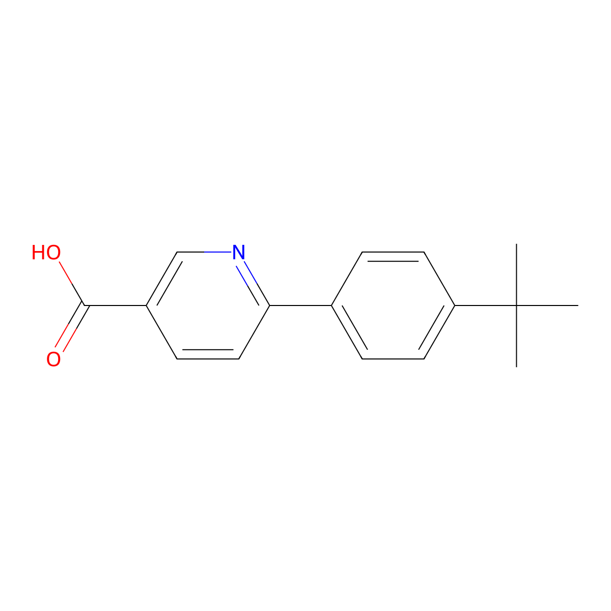 6-(4-T-Butylphenyl)nicotinic acid molecular structure, CAS 1261950-30-4