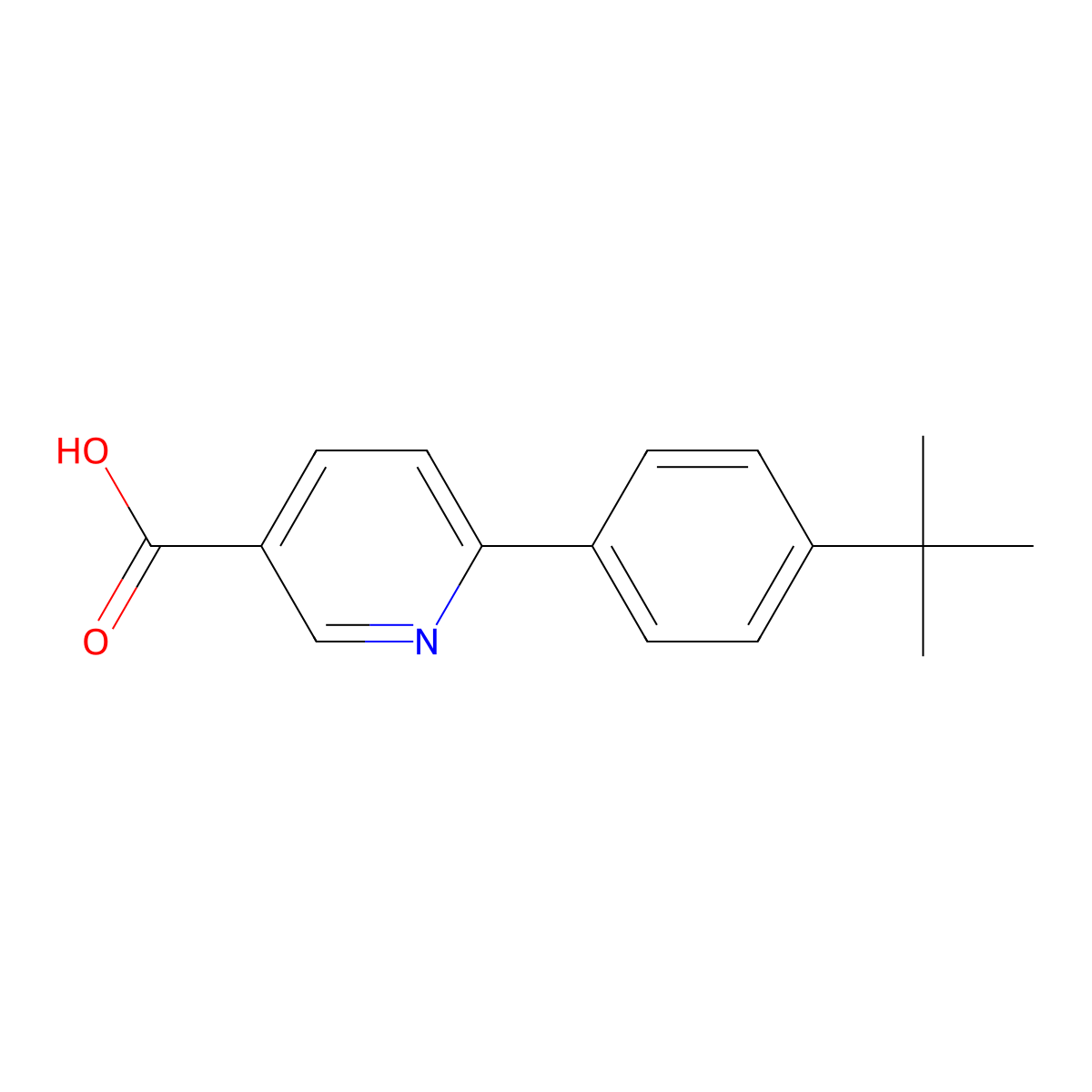 6-(4-T-Butylphenyl)nicotinic acid molecular structure, CAS 1261950-30-4