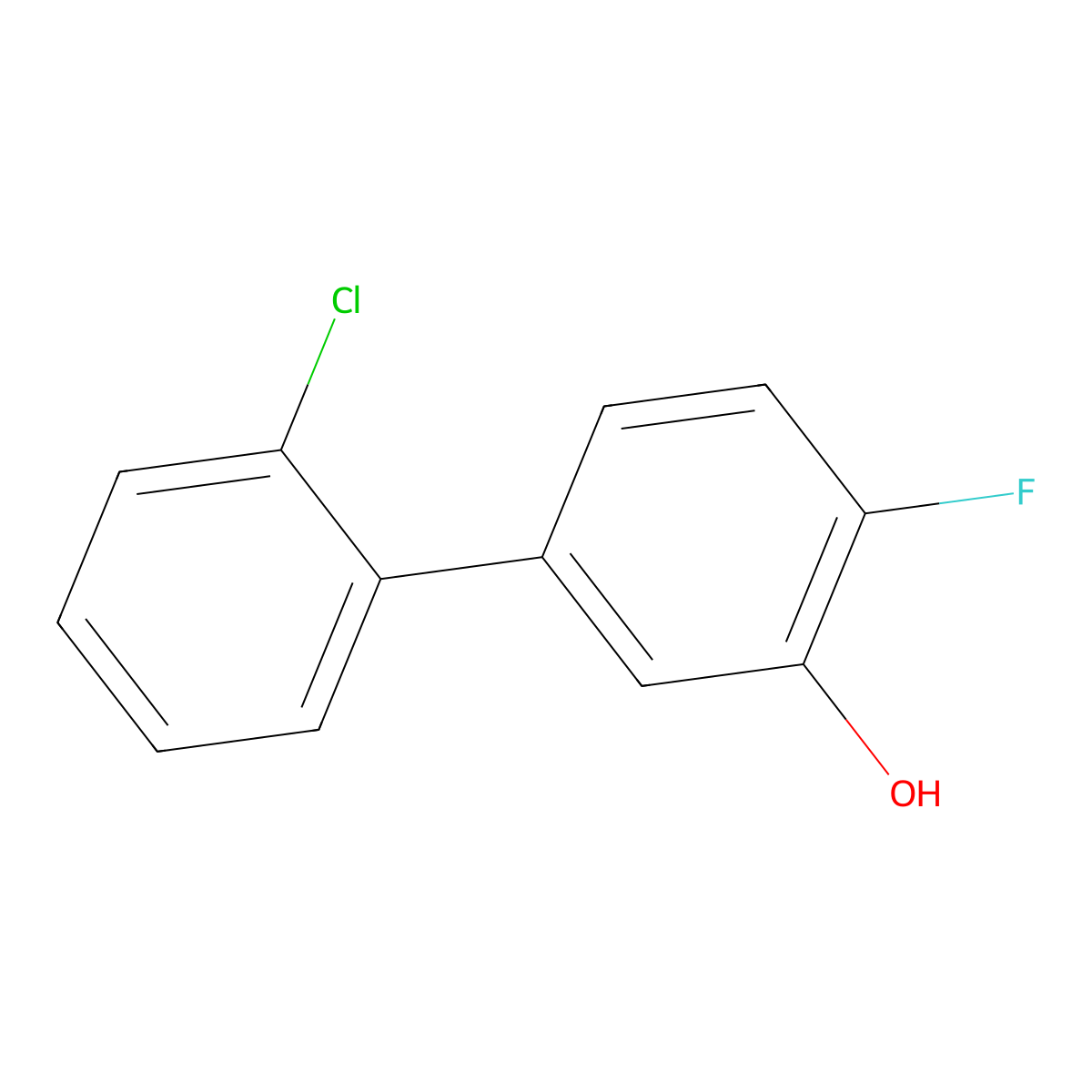 5-(2-Chlorophenyl)-2-fluorophenol molecular structure, CAS 1261950-31-5