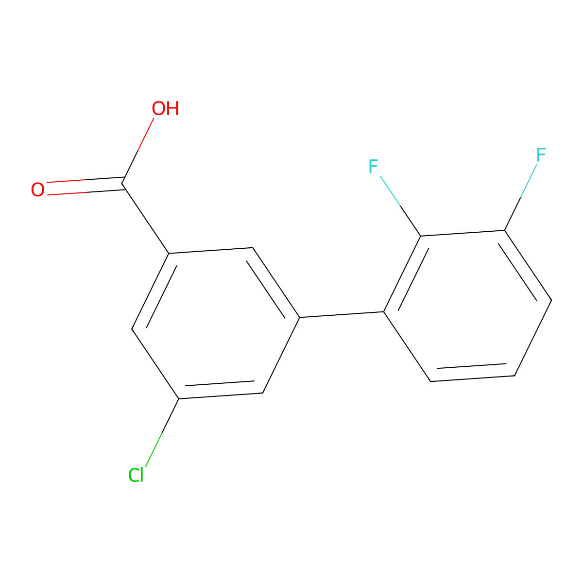 5-Chloro-3-(2,3-difluorophenyl)benzoic acid molecular structure, CAS 1261950-39-3
