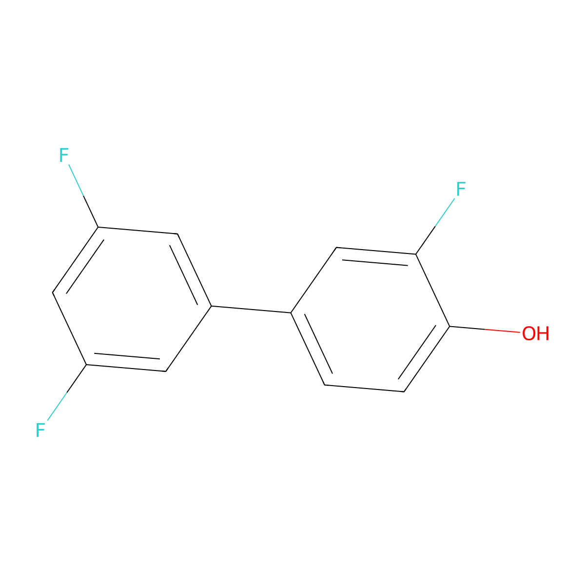 4-(3,5-Difluorophenyl)-2-fluorophenol molecular structure, CAS 1261950-48-4
