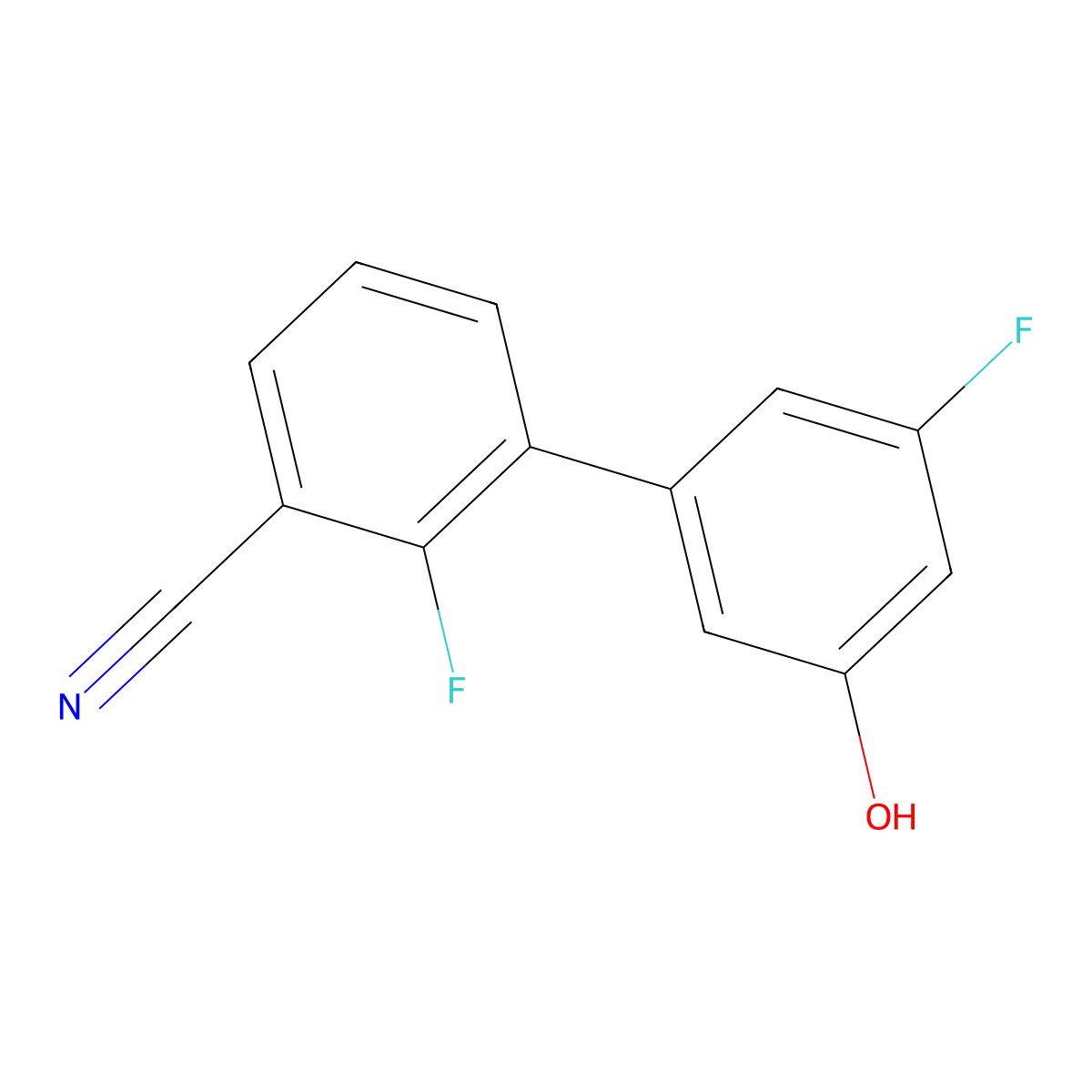 5-(3-Cyano-2-fluorophenyl)-3-fluorophenol molecular structure, CAS 1261950-53-1