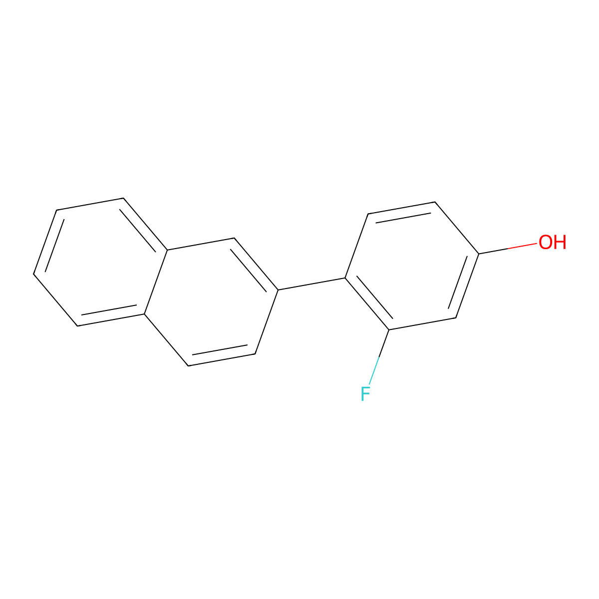 3-Fluoro-4-(naphthalen-2-YL)phenol molecular structure, CAS 1261950-55-3
