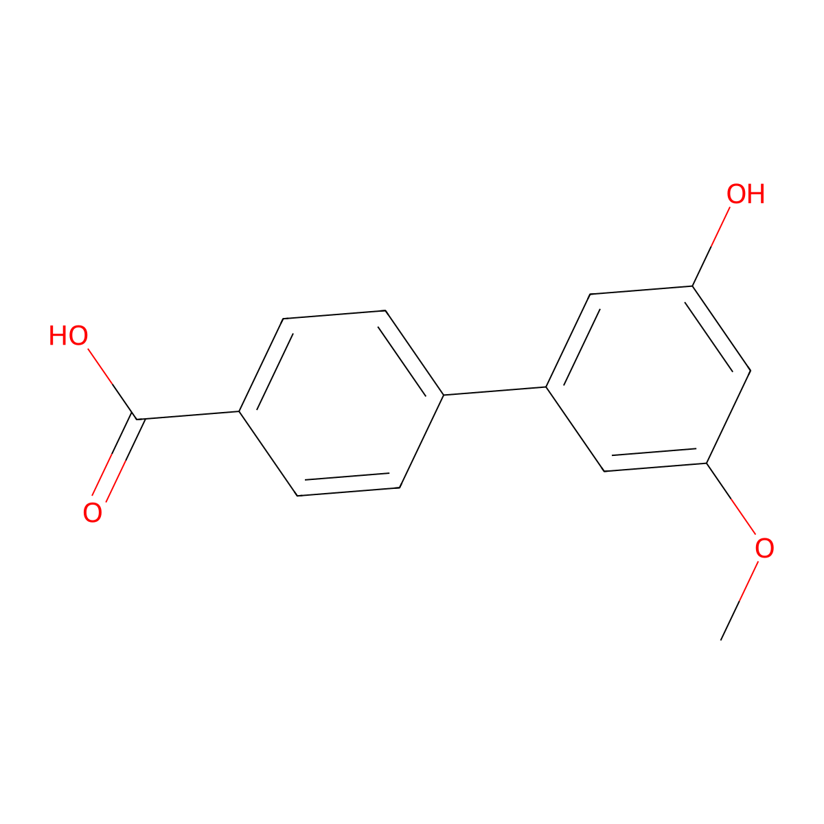 3'-Hydroxy-5'-methoxy[1,1'-biphenyl]-4-carboxylic acid molecular structure, CAS 1261950-60-0