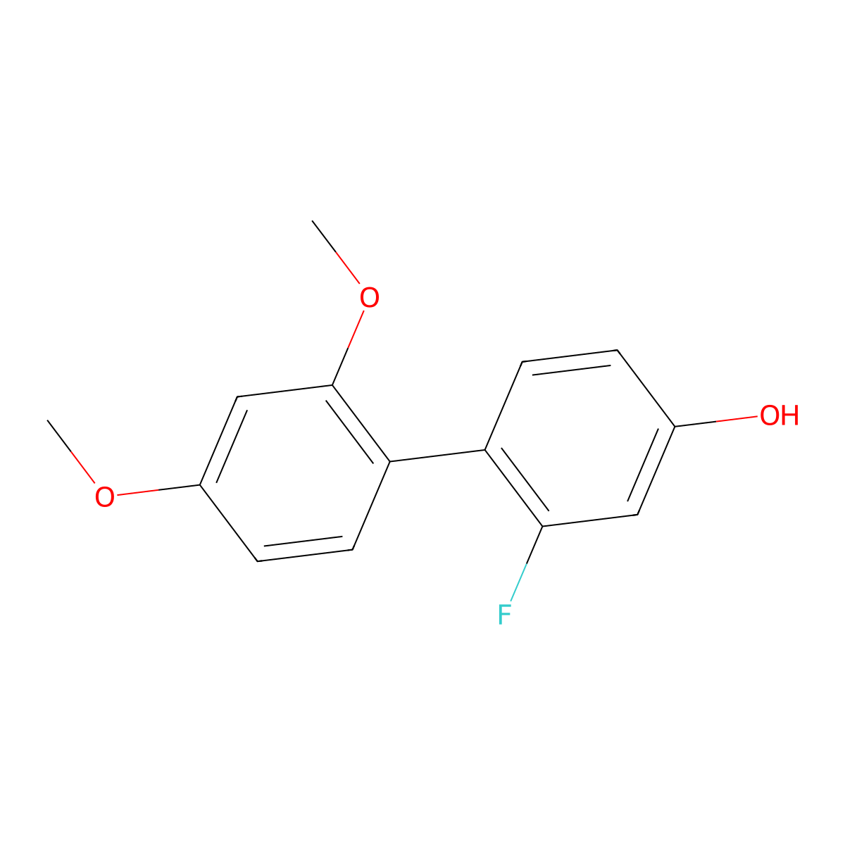 4-(2,4-Dimethoxyphenyl)-3-fluorophenol molecular structure, CAS 1261950-61-1