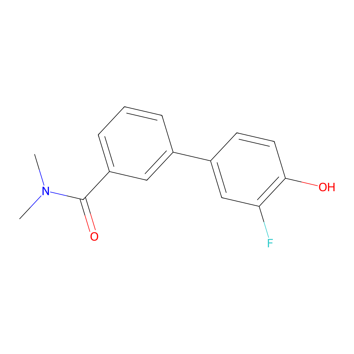4-[3-(N,N-Dimethylaminocarbonyl)phenyl]-2-fluorophenol molecular structure, CAS 1261950-63-3