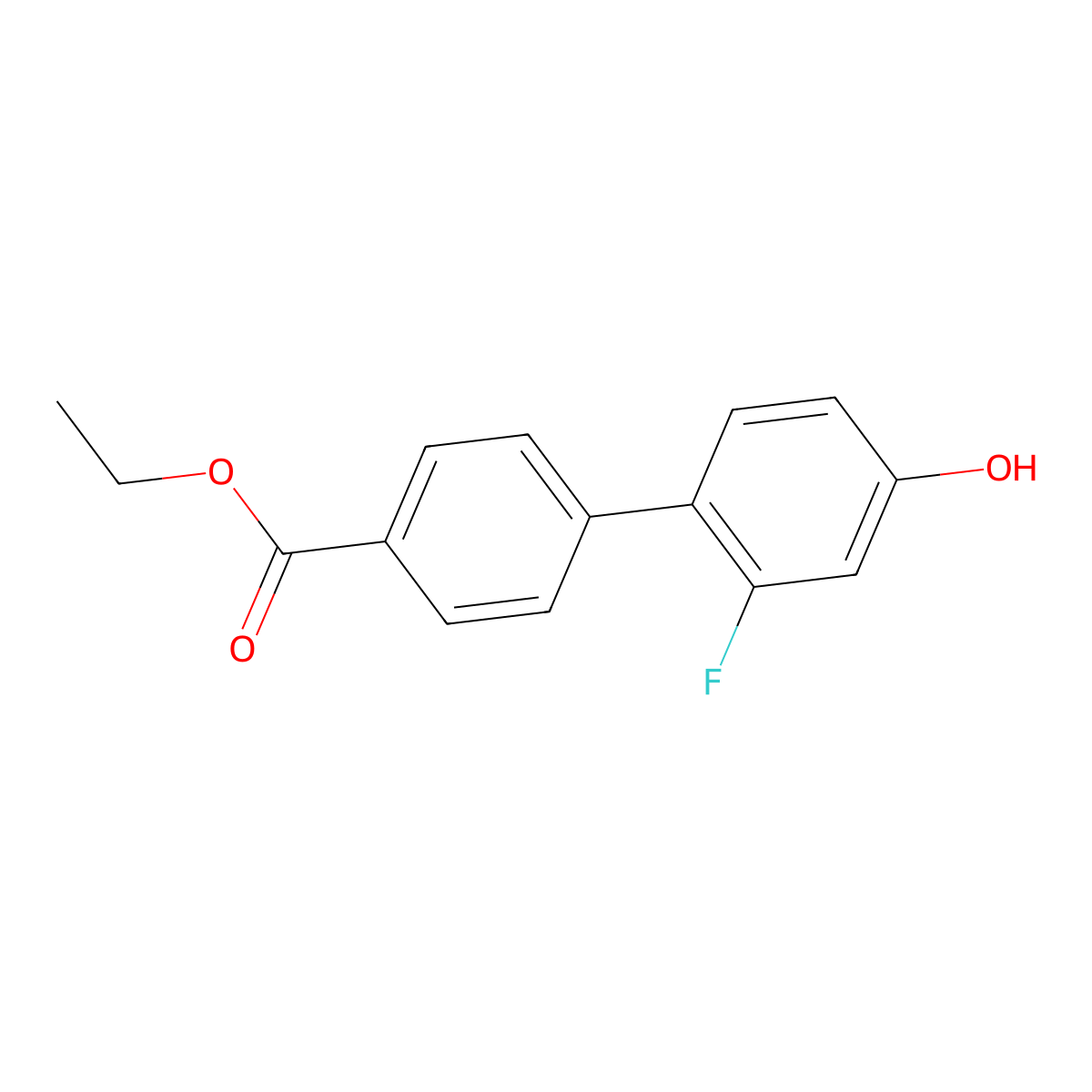 4-(4-Ethoxycarbonylphenyl)-3-fluorophenol molecular structure, CAS 1261950-64-4