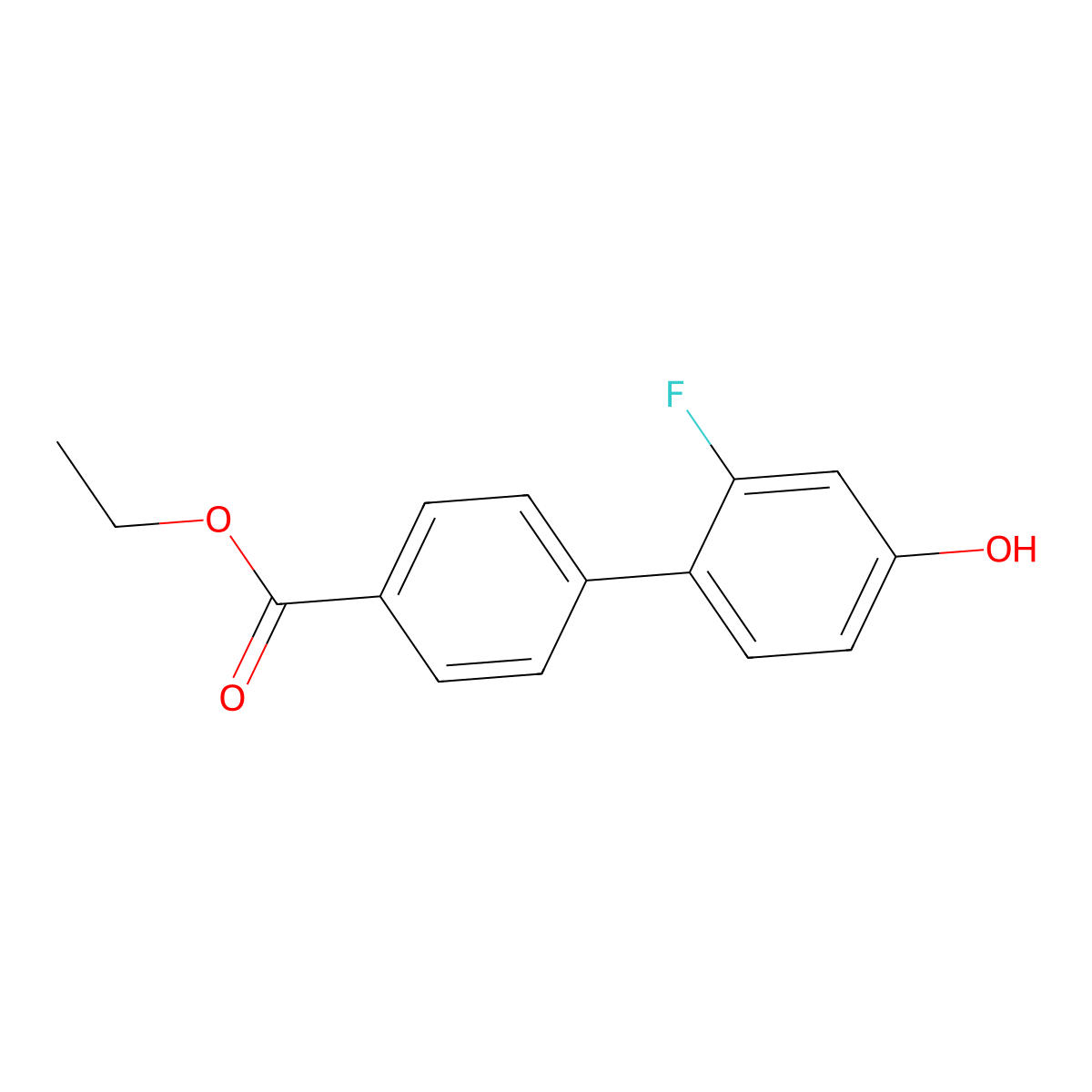 4-(4-Ethoxycarbonylphenyl)-3-fluorophenol molecular structure, CAS 1261950-64-4
