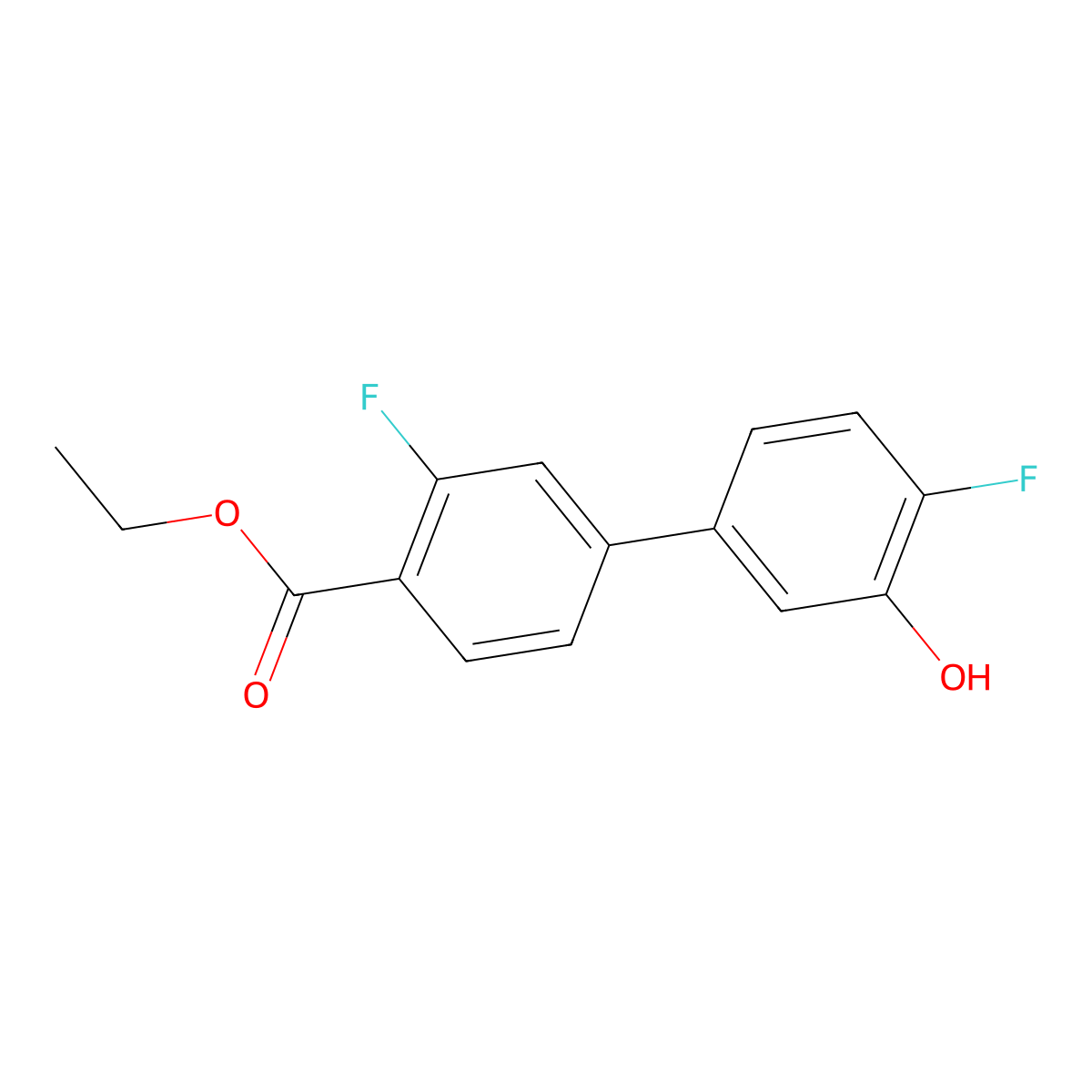 5-[4-(Ethoxycarbonyl)-3-fluorophenyl]-2-fluorophenol molecular structure, CAS 1261950-71-3