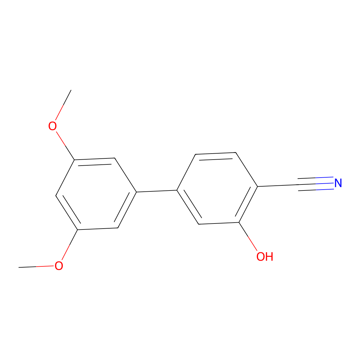 2-Cyano-5-(3,5-dimethoxyphenyl)phenol molecular structure, CAS 1261950-80-4