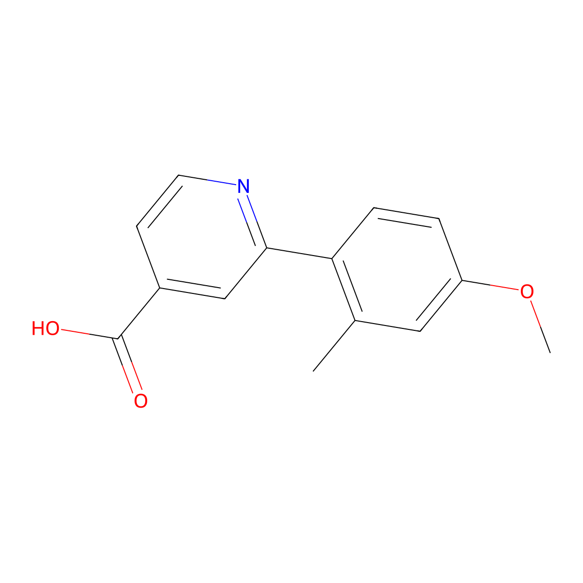 2-(4-Methoxy-2-methylphenyl)isonicotinic acid molecular structure, CAS 1261951-02-3