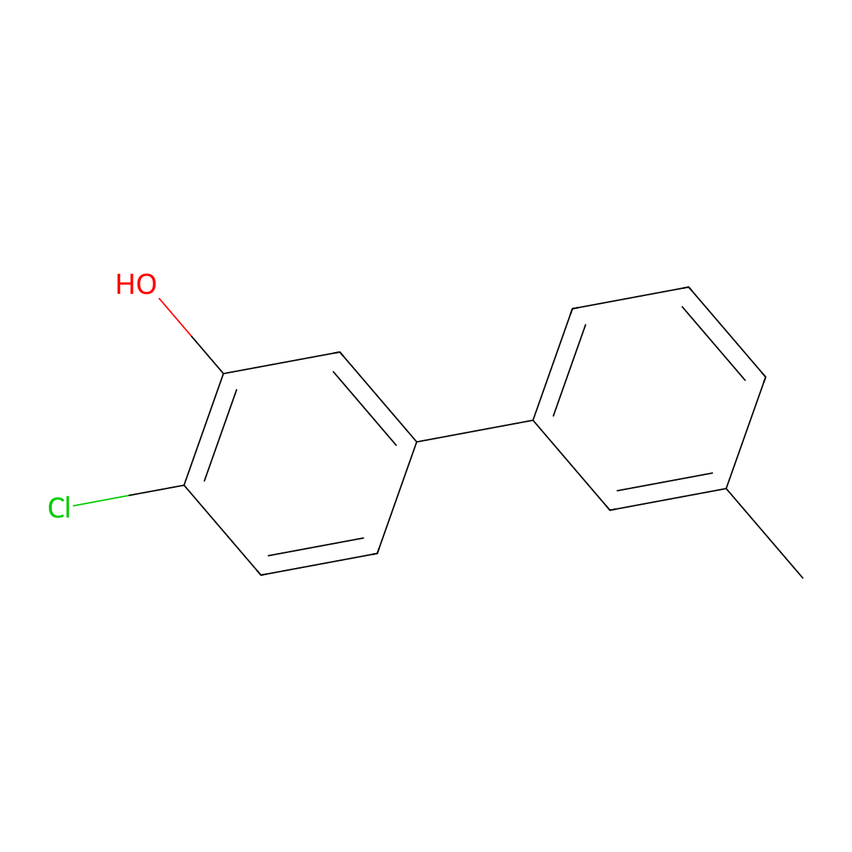 2-Chloro-5-(3-methylphenyl)phenol molecular structure, CAS 1261951-27-2