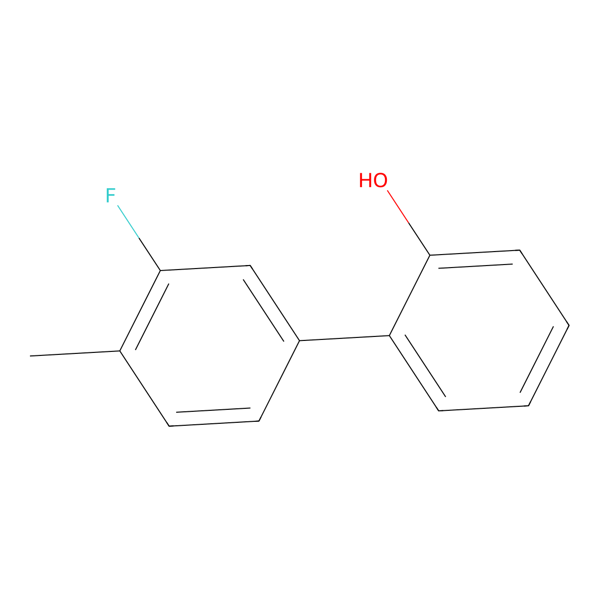 2-(3-Fluoro-4-methylphenyl)phenol molecular structure, CAS 1261951-38-5