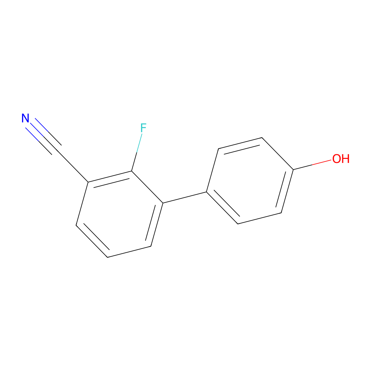 4-(3-Cyano-2-fluorophenyl)phenol molecular structure, CAS 1261951-45-4