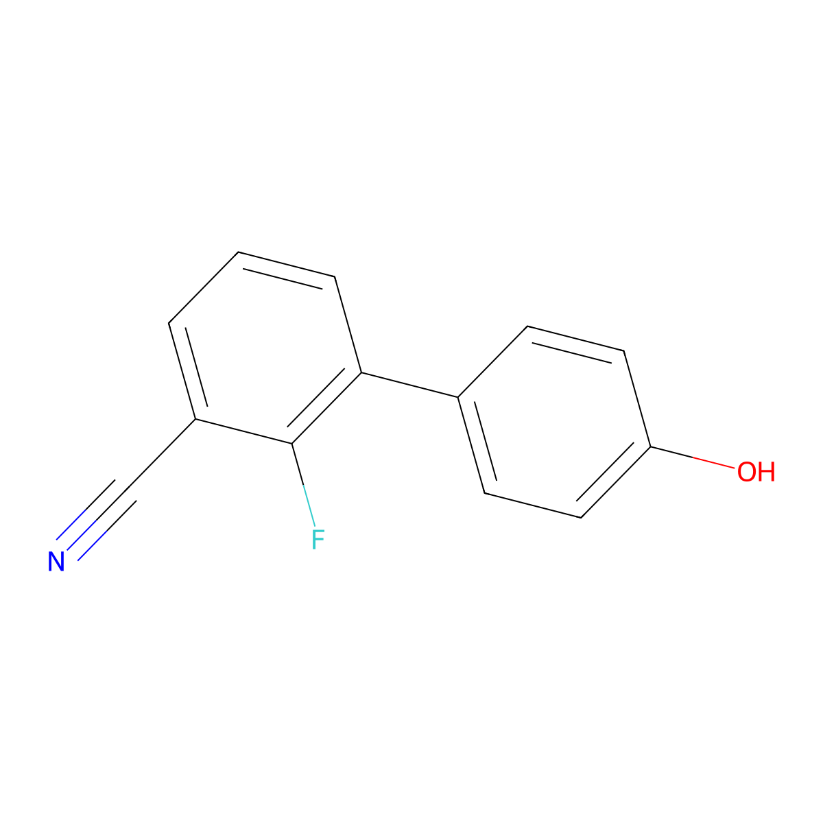 4-(3-Cyano-2-fluorophenyl)phenol molecular structure, CAS 1261951-45-4